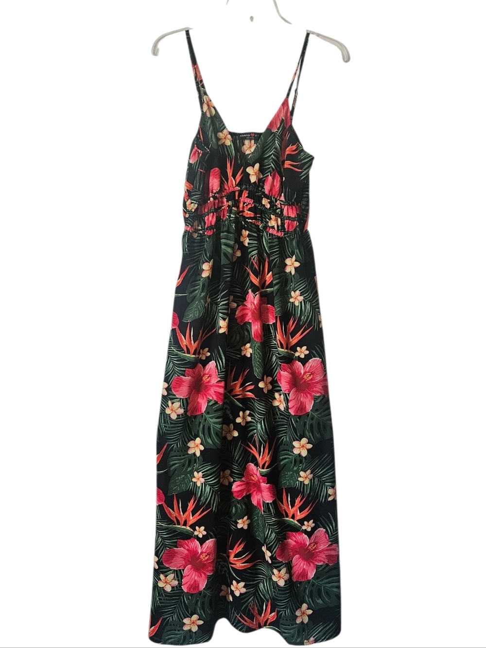 Floral Print Rayon Maxi Dress Women Plus Size 2x - Picture 2 of 5